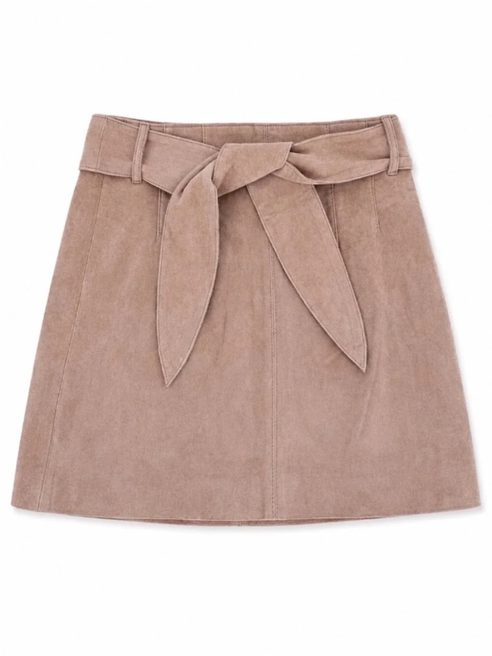 Blank NYC Suede Leather Belted A-Line Mini Skirt Size 27